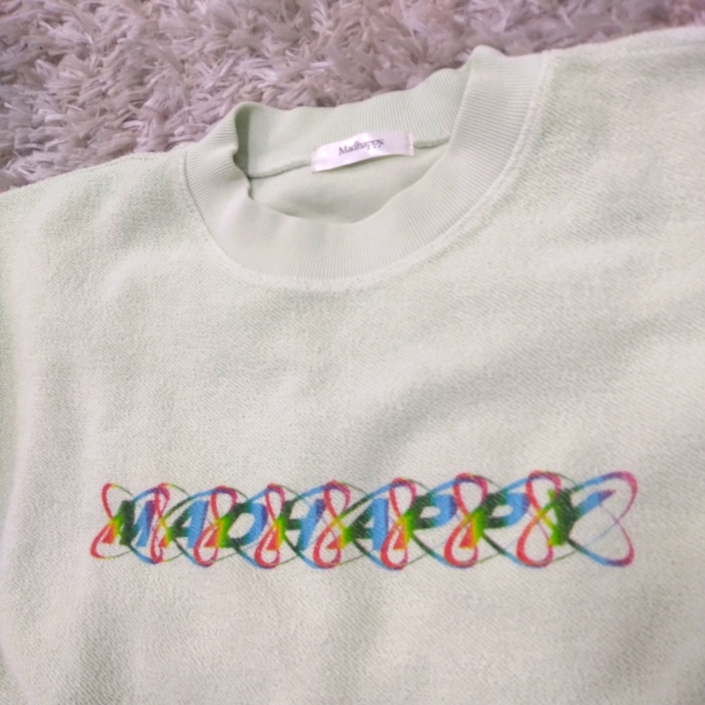 Madhappy Rainbow Eclipse Crewneck Sweatshirt Size… - image 1